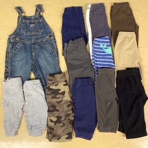13 piece baby boy winter pants bundle; mostly 6 months; mostly Carter’s